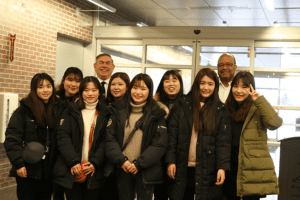 South Korean student visitors