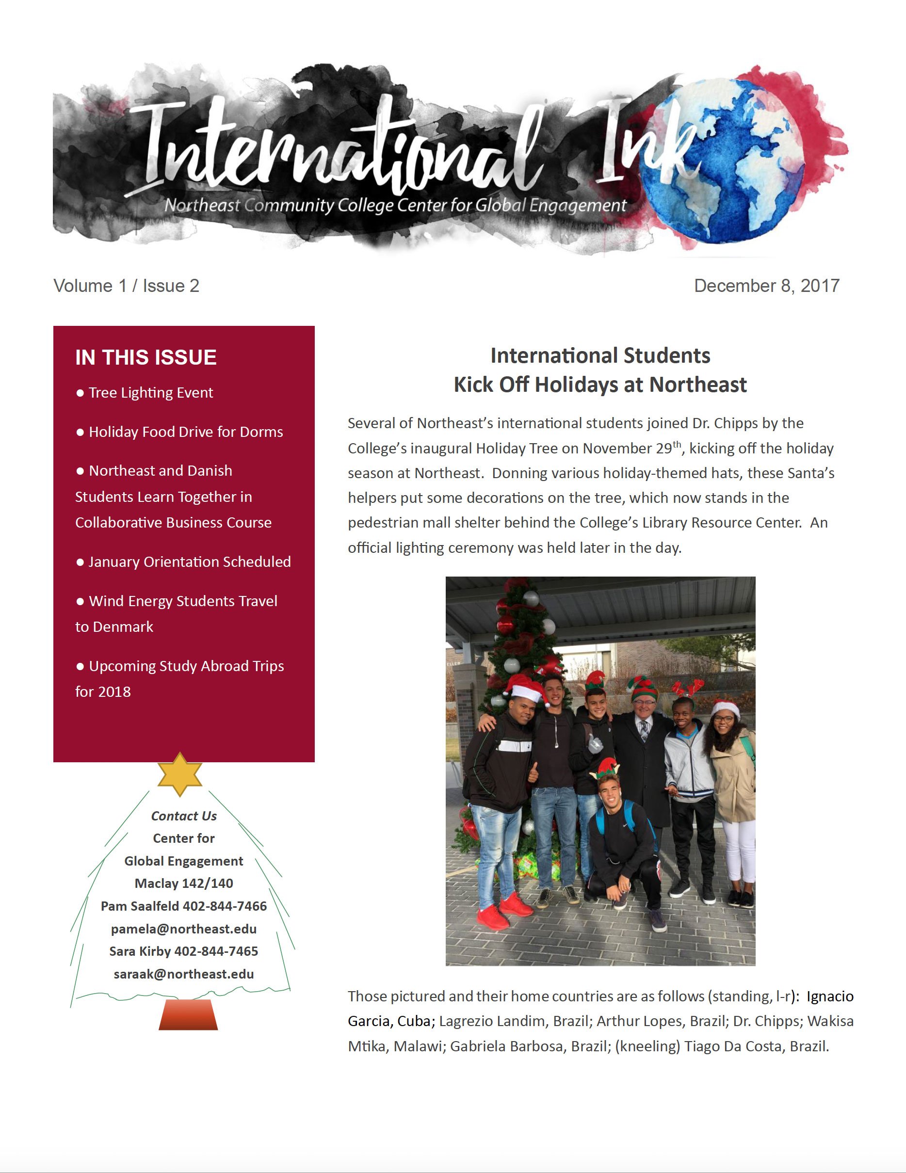 International Ink - Northeast Community College Center for Global Engagement